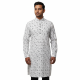 সূতি পাঞ্জাবী (সাদা প্রিন্ট) - Image 4
